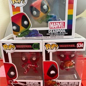 Marvel Deadpool Funko Pop set of 3